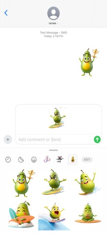 冲浪牛油果贴纸 screenshot