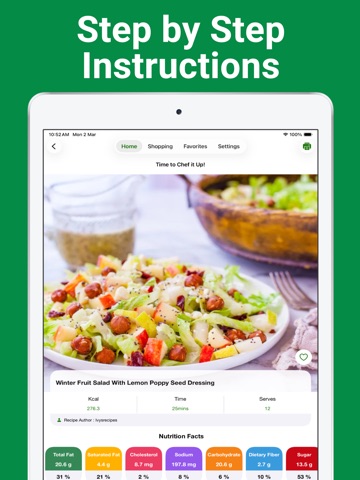Healthy Vegetarian Recipes iPad screenshot