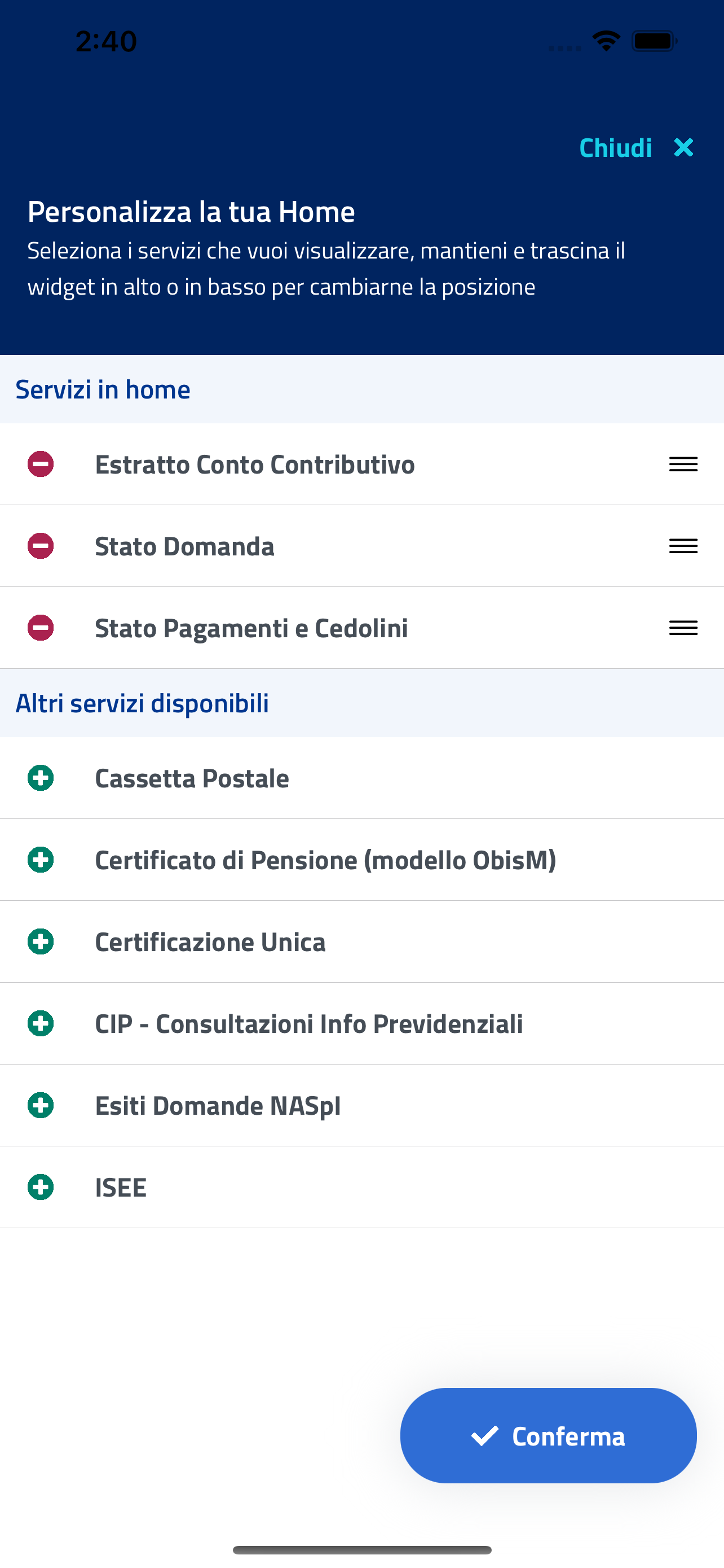 INPS mobile
