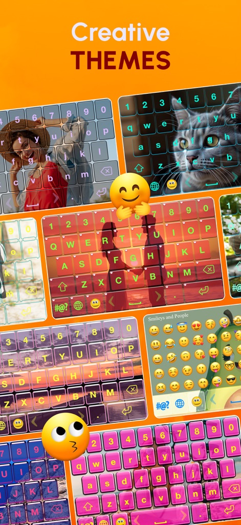 Photo Keyboard Theme Changer - This tool highlights a wide range of creative themes and vibrant key color combinations, allowing users to express their unique style.