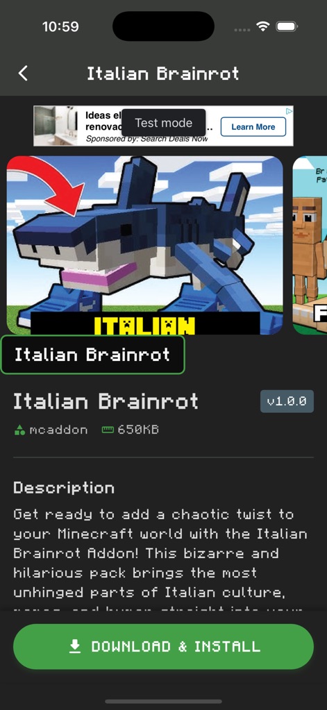 Italian Brainrot Mod for Mcpe - Entertainment App | MWM
