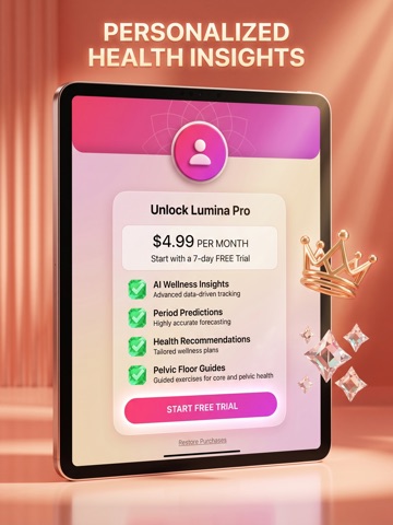 Lumina: Wellness AI & Mood iPad screenshot