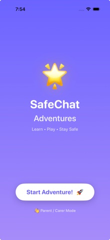SafeChat Adventures iPhone screenshot