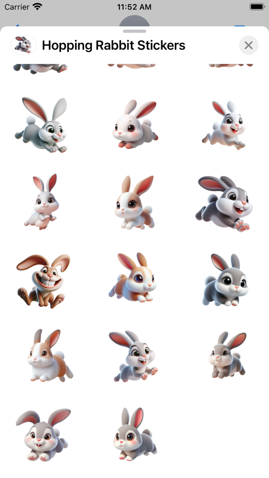 #3. Hopping Rabbit Stickers (iOS) By: Paul Scott