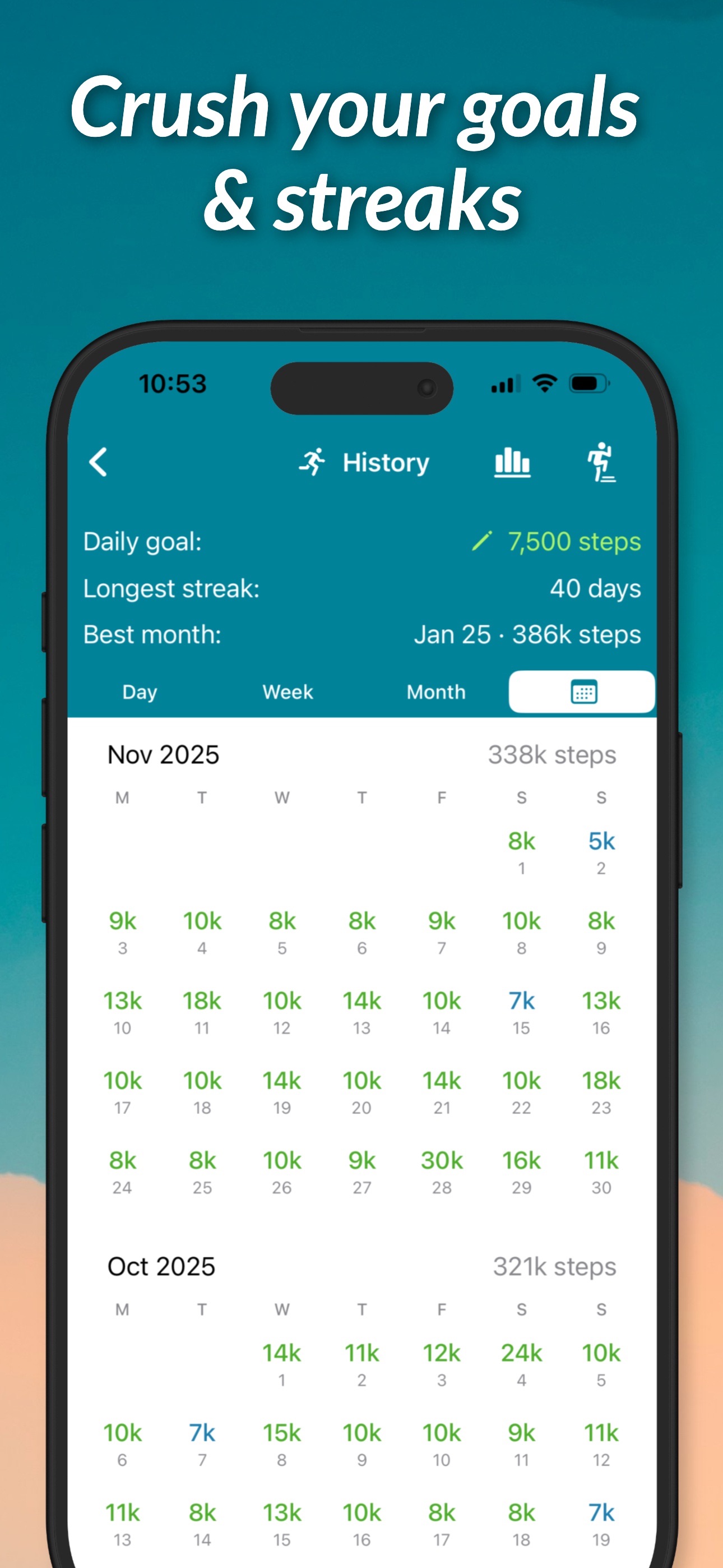 Screenshot 2 of StepUp Pedometer Step Counter