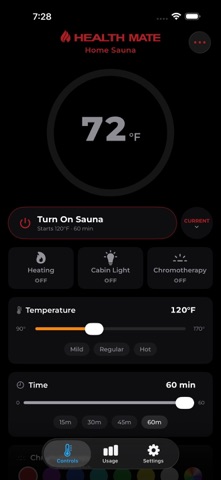 Health Mate Sauna app screenshot 2