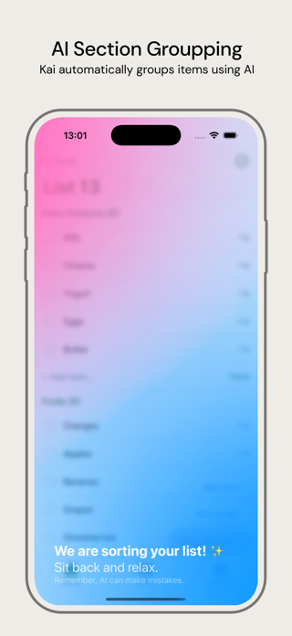 Kai - Grocery List Screenshot 2 of 4