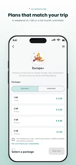 AlfareedLine - Travel eSIM screenshot 2