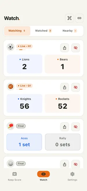 ScoreShare - Live Scorekeeping screenshot 2