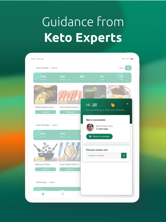 Keto Diet App - Macro Tracker iPad screenshot 5 - Food & Drink app