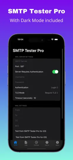Capture d'écran de SMTP Tester Pro sur iPhone 2