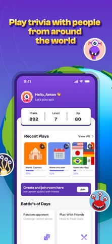 QuizWiz - Trivia App iPhone screenshot