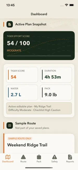 Trail Estimator iPhone screenshot 1