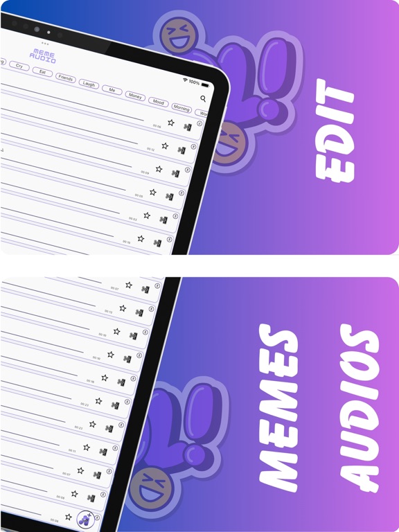 Meme Audio iPad screenshot 2 - Social Networking app