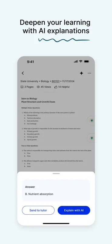 Course Hero: AI Homework Help screenshot 6 of 6