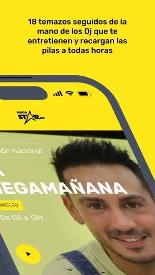 Captura de pantalla de MegaStarFM en iPhone 2