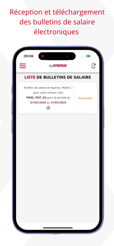 mySynergie – Intérimaires - 