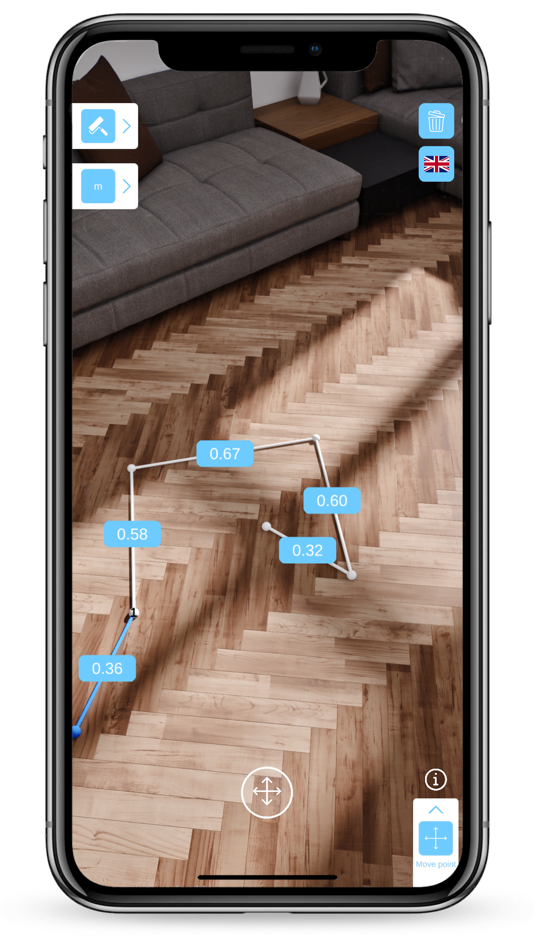 #3. AR Measure Lidar (iOS) Podle: Vladislav Tongaliuk