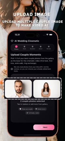 AI Wedding Video Cinematic screenshot