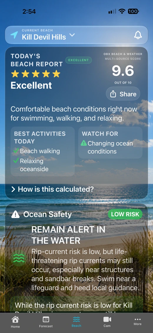 OBX Beach & Weather screenshot 3