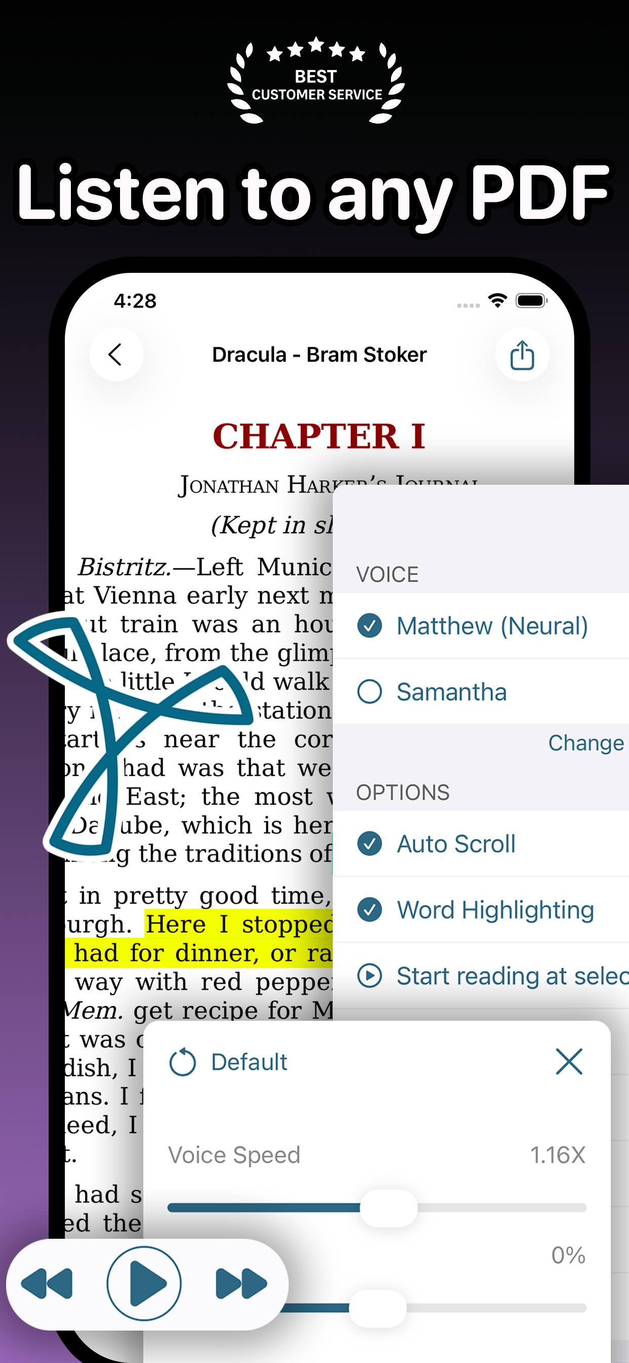 Text to Speech PDF Reader