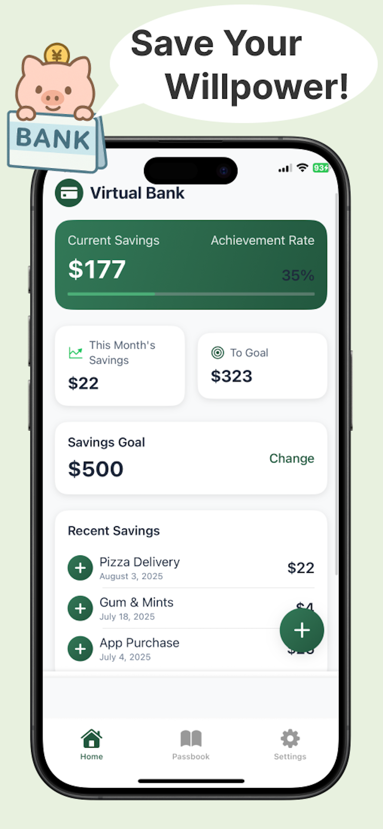 Willpower Bank - Self-Control