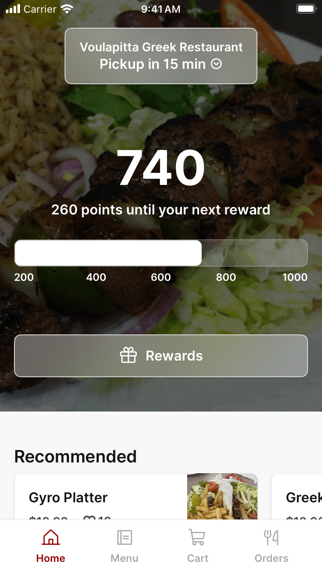 Voulapitta Greek Restaurant app screenshot