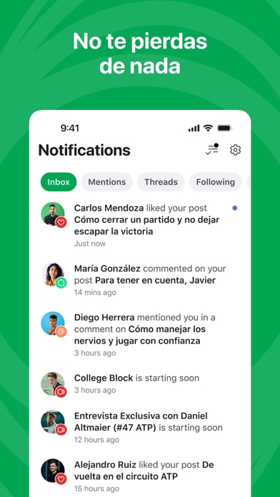 SapienX Tenis iPhone screenshot 6 - Social Networking app