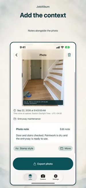 JobAlbum: Timestamp Camera screenshot 3