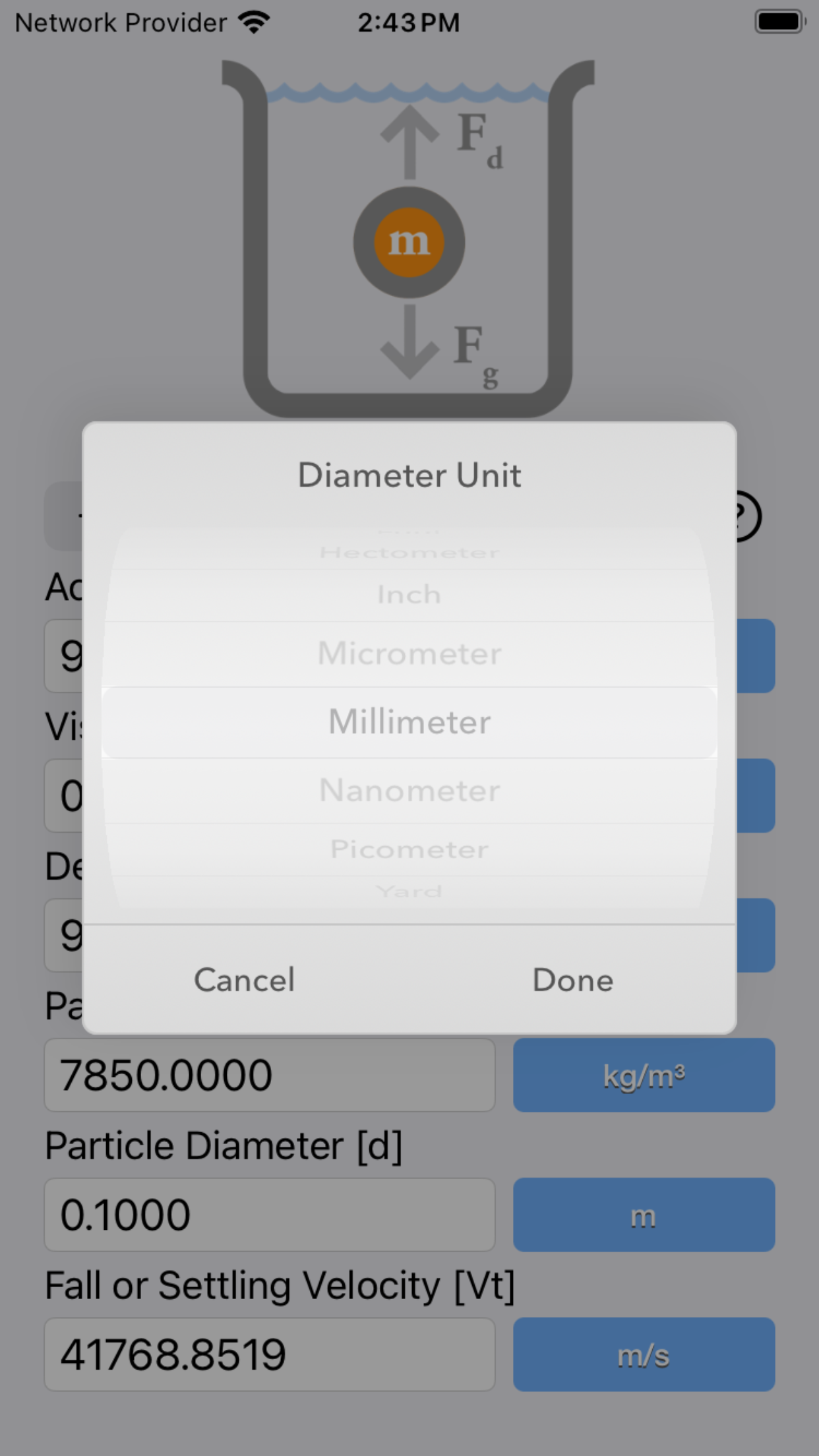 Stokes Law Calculator
