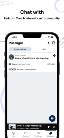 Unicorn Coach International iPhone screenshot