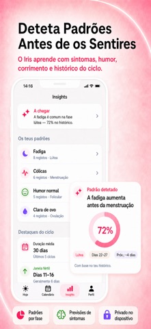 Iris: Calendário Menstrual screenshot 9