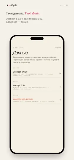 Скриншот SCycle - Календарь месячных на iPhone 6