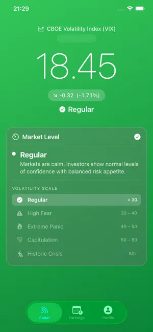Volatility Radar screenshot 1