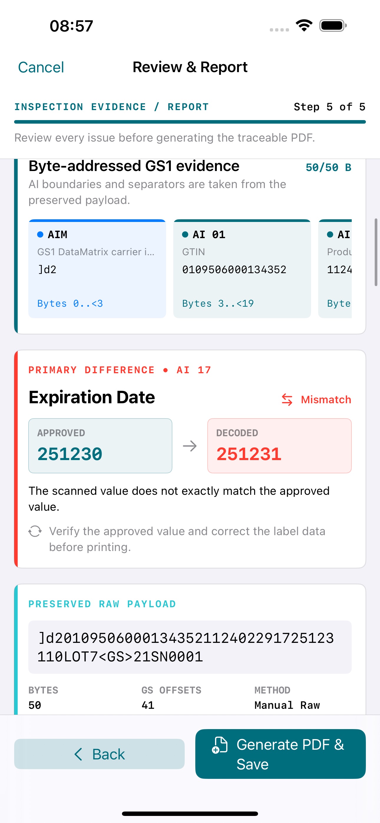 Screenshot 3 of UDI Label Preflight
