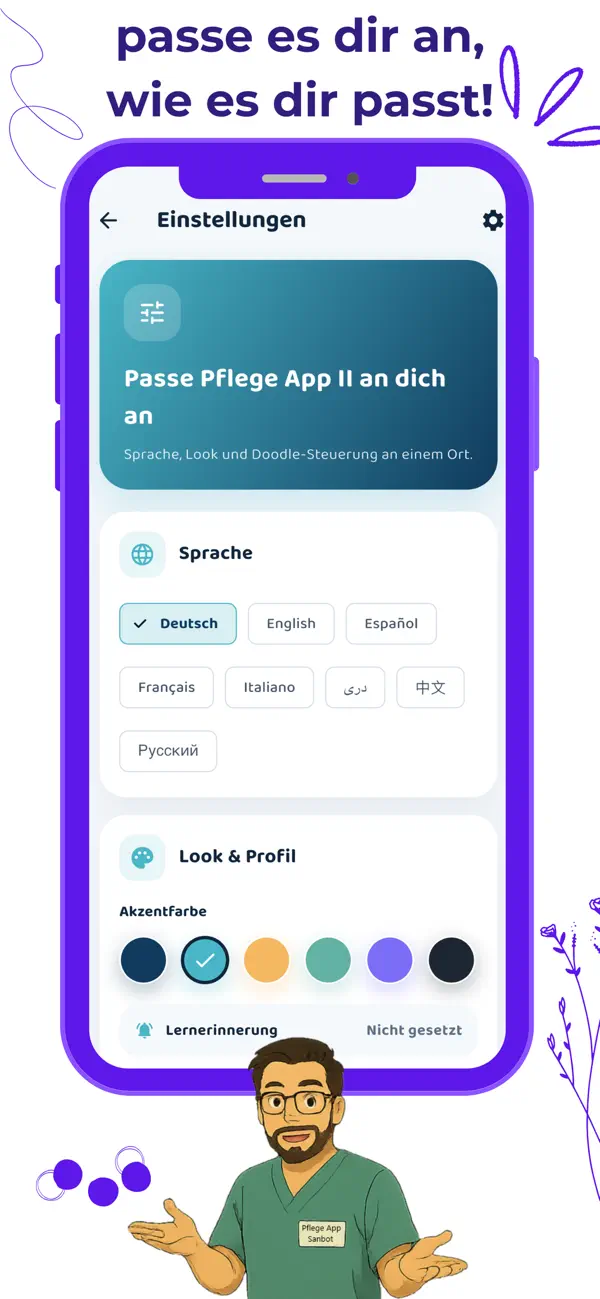 Pflege Examen: Lernkarten Quiz Screenshot 3