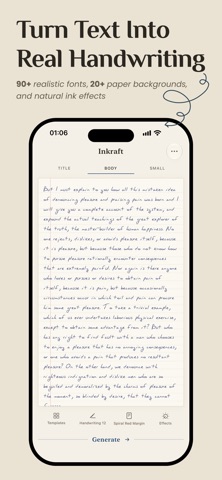 Inkraft: Text to Handwriting Screenshot 1 of 5