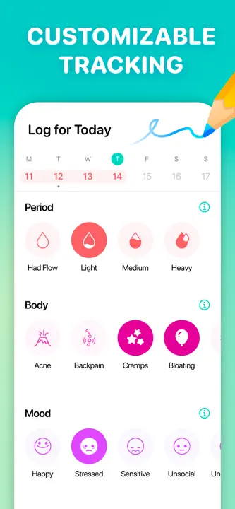 Cycle Tracker & Period: Screenshot 3 von 9