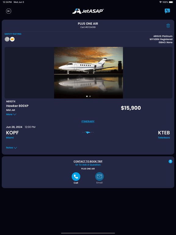JetASAP iPad screenshot 3 - Travel app