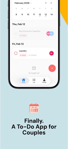 Lovelist: Couples Task Planner Screenshot 1 of 6