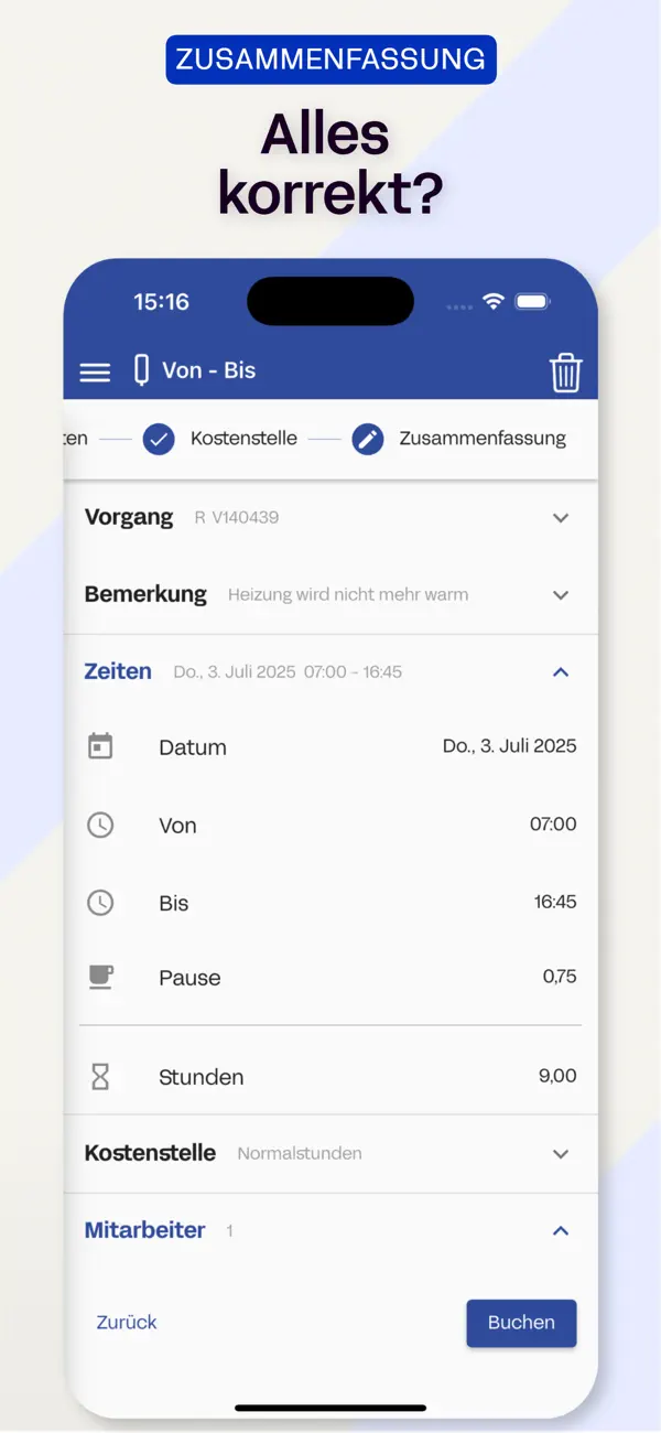 Screenshot #3 pour sykasoft Zeiterfassung
