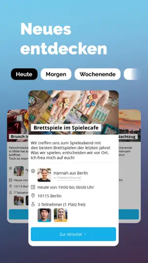 Screenshot von Spontacts: Aktivitäten & Leute auf dem iPhone 6
