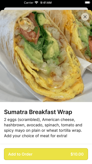 Sumatra Café iPhone screenshot 3 - Food & Drink app