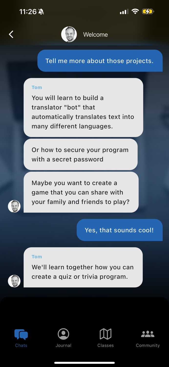 Chat  Code Learn Programming