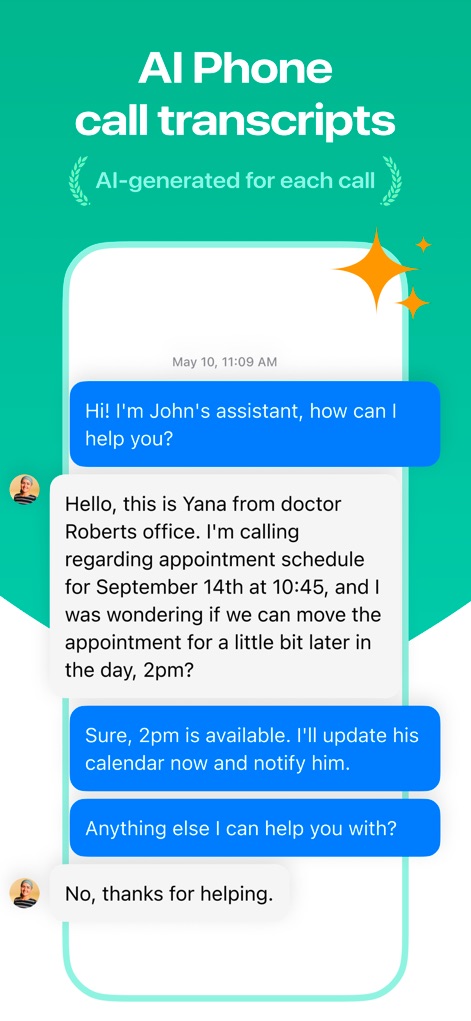 Who: Premium True Caller ID - Examine how the app provides AI-generated phone call transcripts, detailing the full dialogue from each screened conversation.