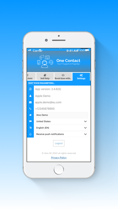 Atos OneContact Screenshot