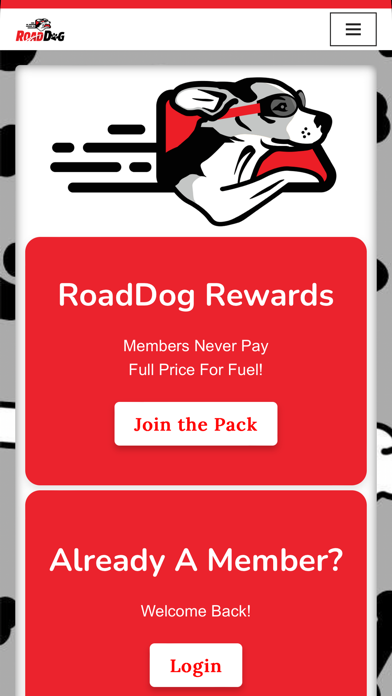 RoadDog Store Rewards Screenshot