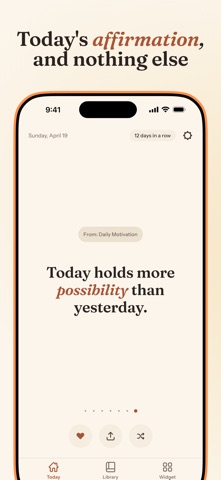 Daily Affirmations: Widget Screenshot 1 of 7