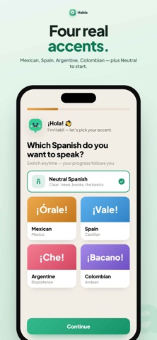 Habla - Learn & Speak Spanish iPhone screenshot