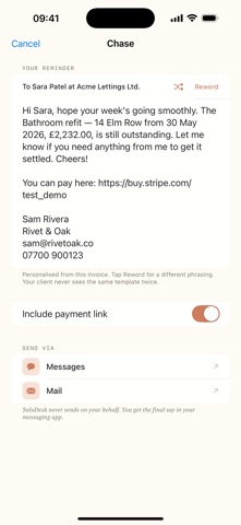 SoloDock: Invoices and Jobs iPhone screenshot